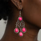 ​Canyon Chandelier - Pink - Paparazzi Earring Image