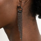 Divinely Dipping - Black - Paparazzi Earring Image