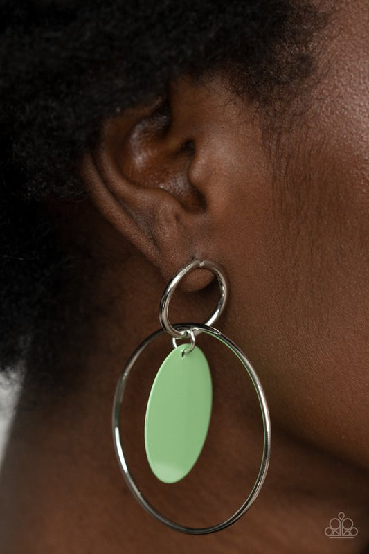 ​POP, Look, and Listen - Green - Paparazzi Earring Image