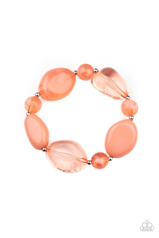 ​I Need a STAYCATION - Orange - Paparazzi Bracelet Image