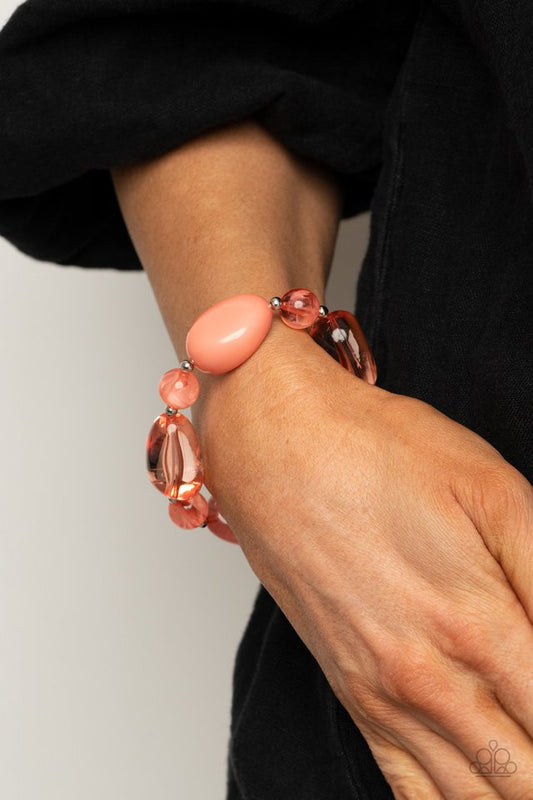 ​I Need a STAYCATION - Orange - Paparazzi Bracelet Image