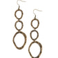 So OVAL It! - Brass - Paparazzi Earring Image