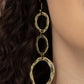 So OVAL It! - Brass - Paparazzi Earring Image