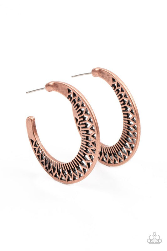 Bada BLOOM! - Copper - Paparazzi Earring Image