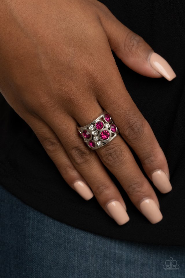 High Roller Royale - Pink - Paparazzi Ring Image