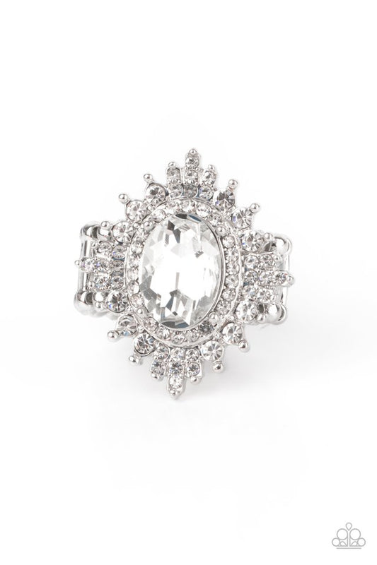 ​Five-Star Stunner - White - Paparazzi Ring Image