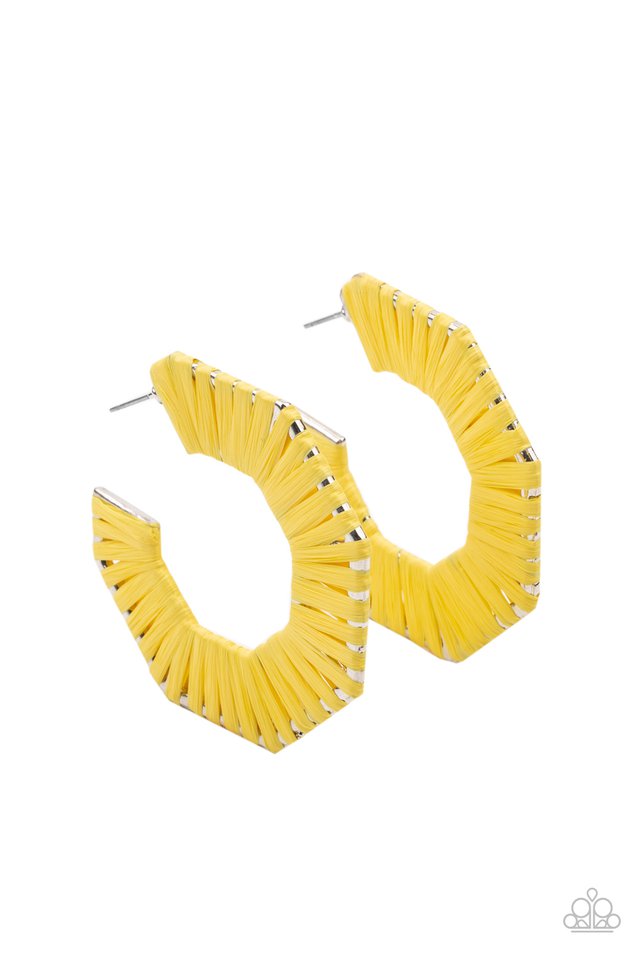 Fabulously Fiesta - Yellow - Paparazzi Earring Image