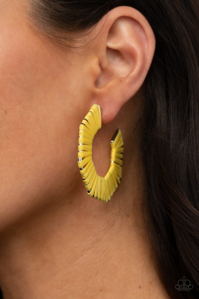 Fabulously Fiesta - Yellow - Paparazzi Earring Image