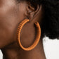 Suede Parade - Brown - Paparazzi Earring Image