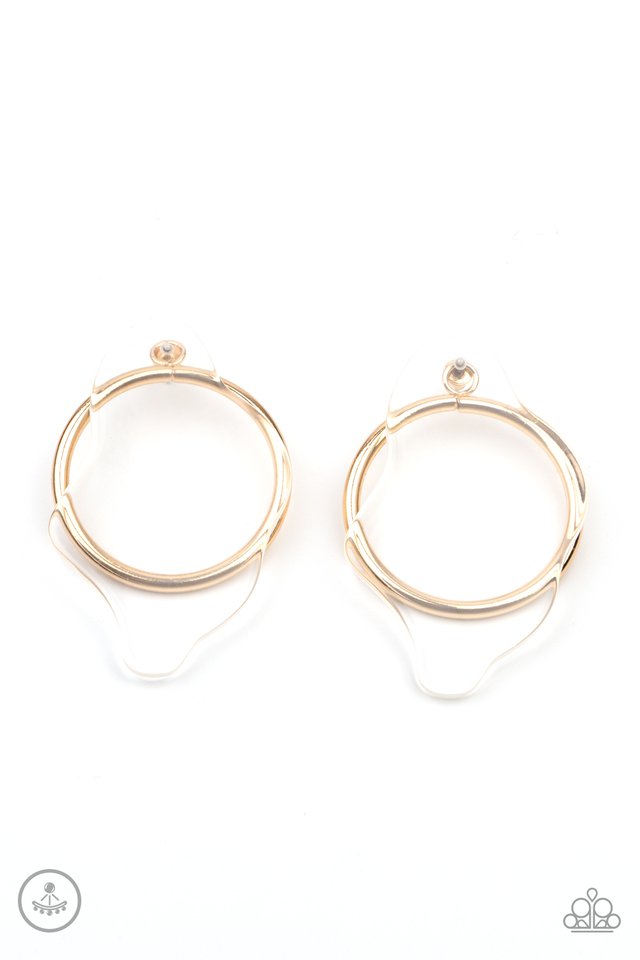 Clear The Way! - Gold - Paparazzi Earring Image