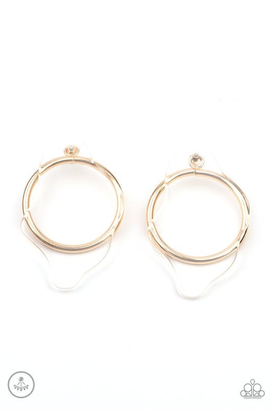 Clear The Way! - Gold - Paparazzi Earring Image