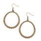 Rustic Society - Brass - Paparazzi Earring Image