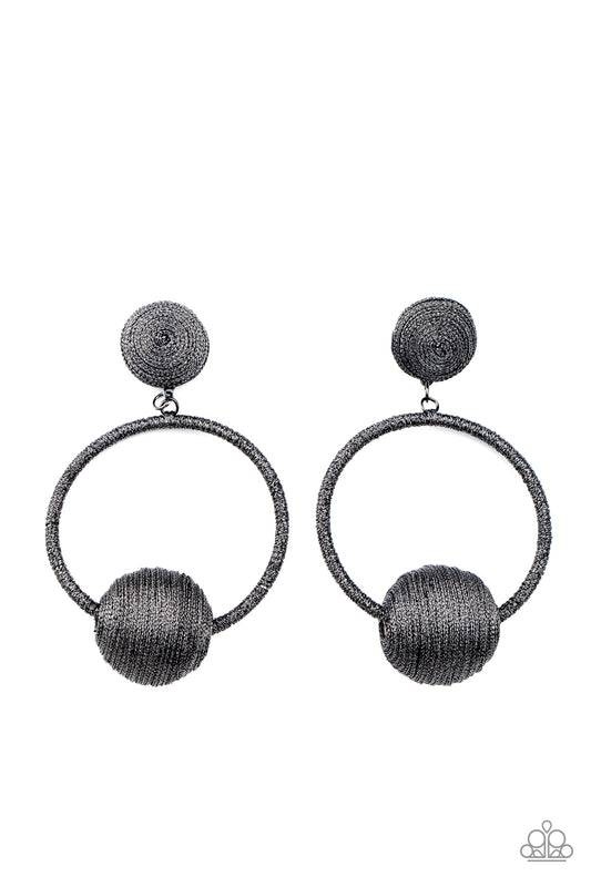 Paparazzi Earring April LOP ~ Social Sphere - Black