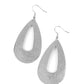 Hand It OVAL! - Silver - Paparazzi Earring Image