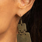 Tagging Along - Brass - Paparazzi Earring Image