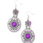 ​Temple of The Sun - Purple - Paparazzi Earring Image