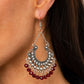 ​GLOW Down In Flames - Red - Paparazzi Earring Image