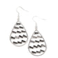 Glitzy Grit - Silver - Paparazzi Earring Image