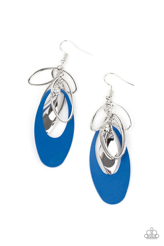 ​Ambitious Allure - Blue - Paparazzi Earring Image