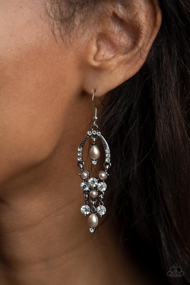 Back In The Spotlight - Brown - Paparazzi Earring Image