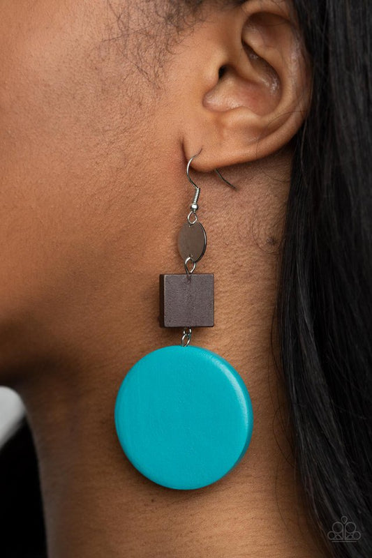 Modern Materials - Blue - Paparazzi Earring Image