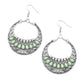 Crescent Couture - Green - Paparazzi Earring Image