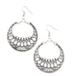 Crescent Couture - White - Paparazzi Earring Image