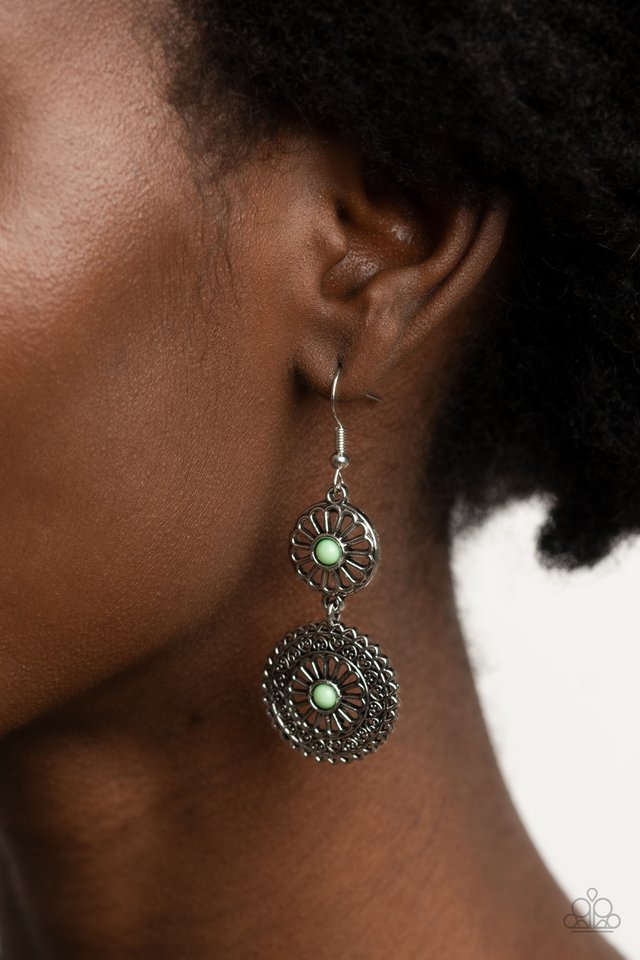 Keep It WHEEL - Green - Paparazzi Earring Image