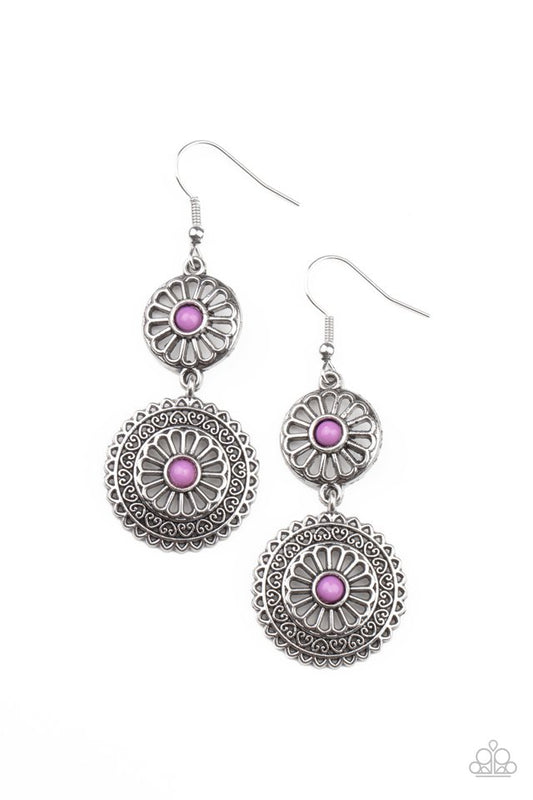 Keep It WHEEL - Purple - Paparazzi Earring Image