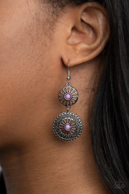 Keep It WHEEL - Purple - Paparazzi Earring Image