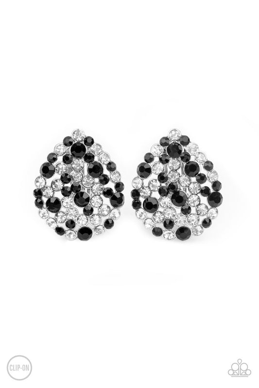 Elite League - Black - Paparazzi Earring Image