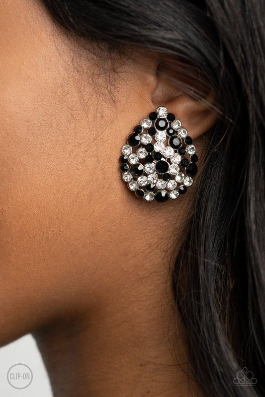 Elite League - Black - Paparazzi Earring Image