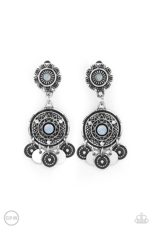 ​A DREAMCATCHER Come True - Blue - Paparazzi Earring Image