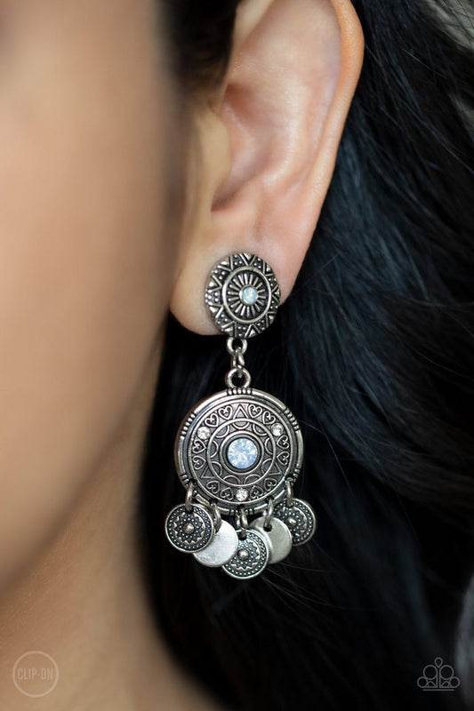 ​A DREAMCATCHER Come True - Blue - Paparazzi Earring Image