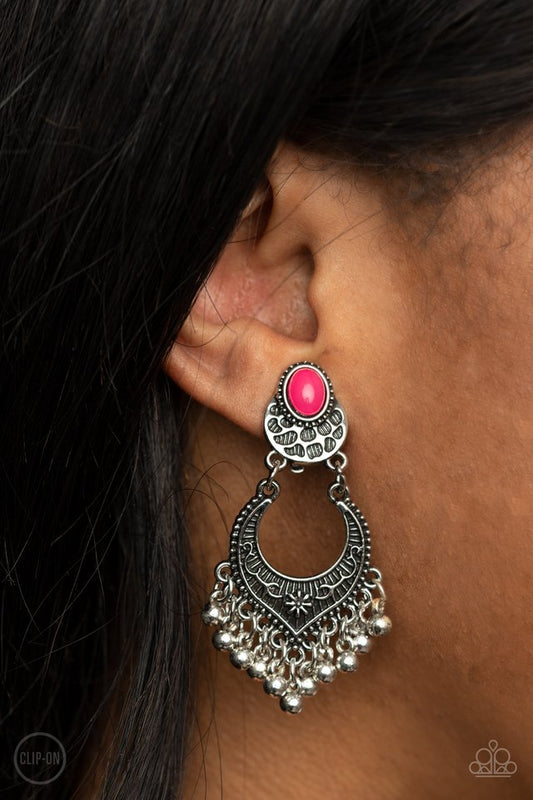 ​Summery Gardens - Pink - Paparazzi Earring Image