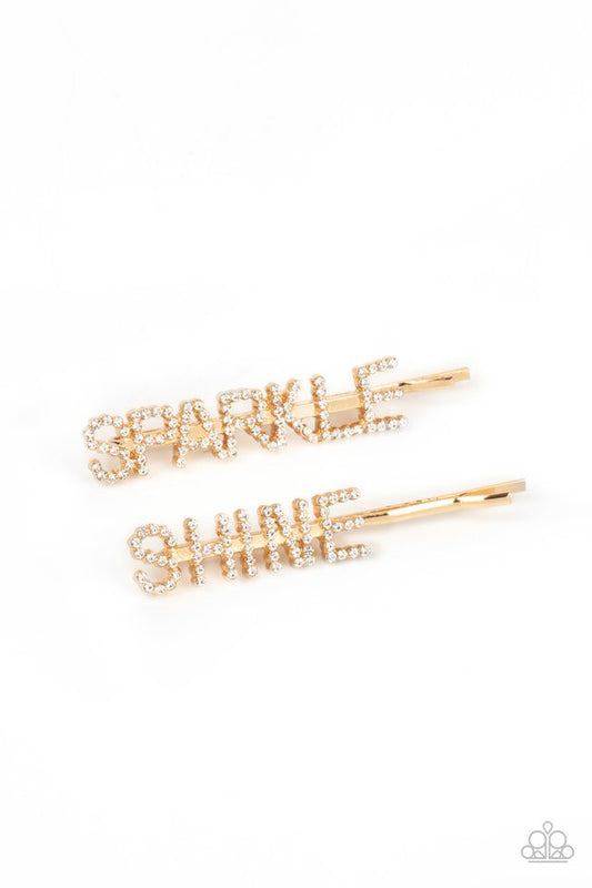 ​Center of the SPARKLE-verse - Gold - Paparazzi Hair Accessories Image
