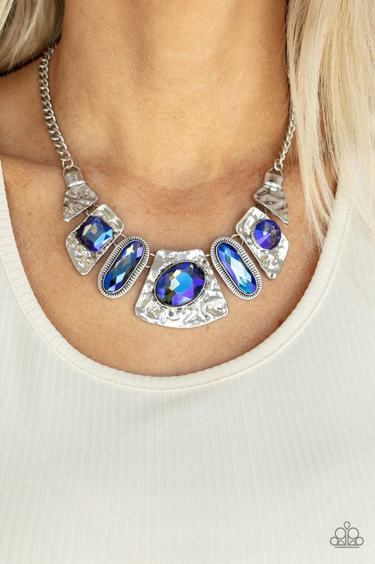 Futuristic Fashionista - Blue - Paparazzi Necklace Image