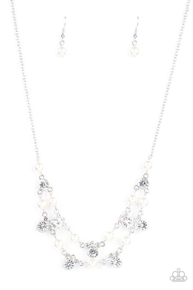 Royal Announcement - White - Paparazzi Necklace Image