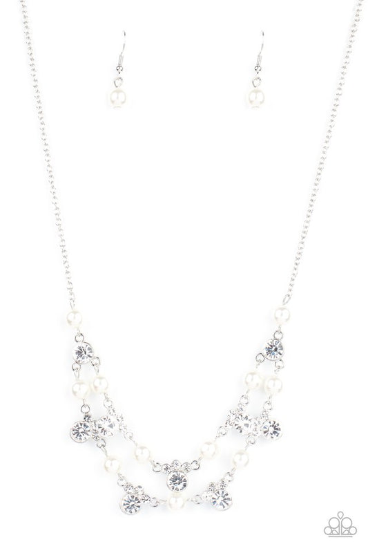 Royal Announcement - White - Paparazzi Necklace Image