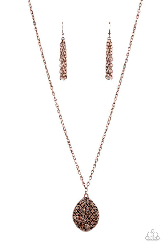 ​Wearable Wildflowers - Copper - Paparazzi Necklace Image