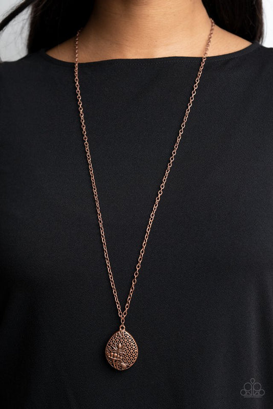 ​Wearable Wildflowers - Copper - Paparazzi Necklace Image