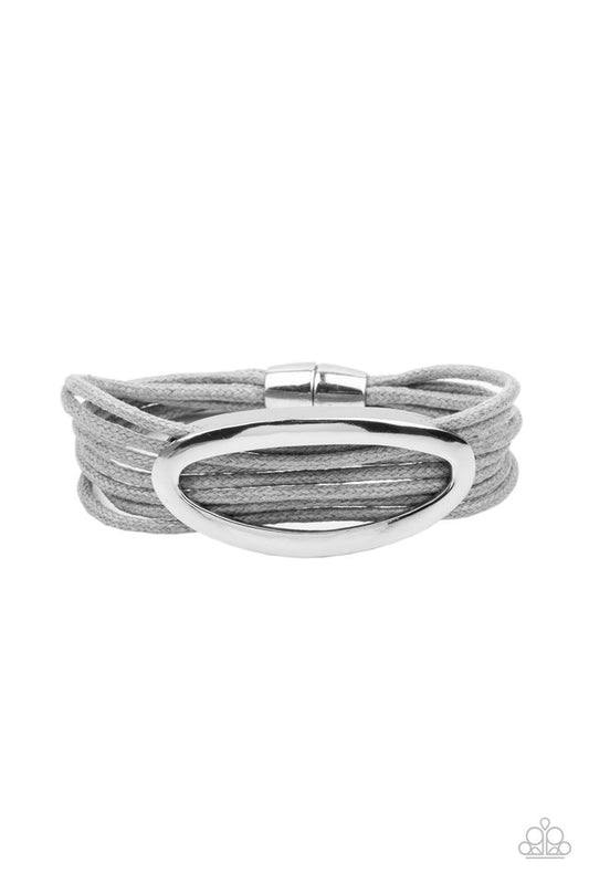 Corded Couture - Silver - Paparazzi Bracelet Image