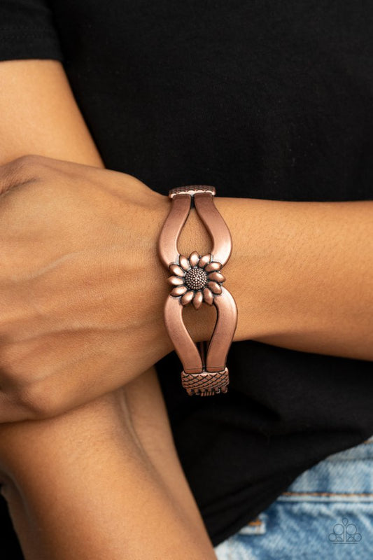 ​Let A Hundred SUNFLOWERS Bloom - Copper - Paparazzi Bracelet Image