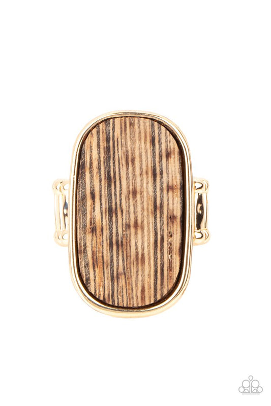 ​Reclaimed Refinement - Gold - Paparazzi Ring Image