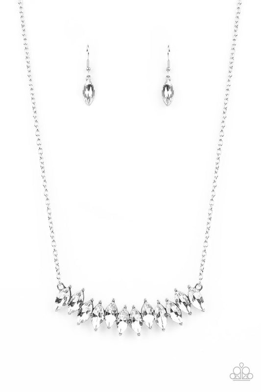 ​Icy Intensity - White - Paparazzi Necklace Image