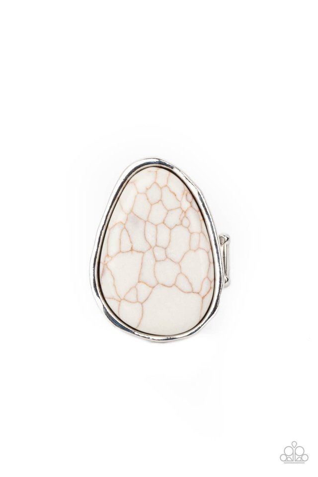 Marble Mecca - White - Paparazzi Ring Image