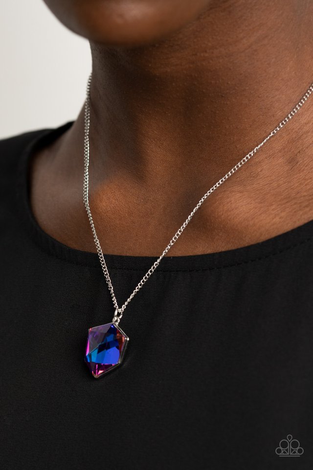 ​Stellar Serenity - Purple - Paparazzi Necklace Image