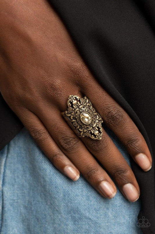 ​Perennial Posh - Brass - Paparazzi Ring Image