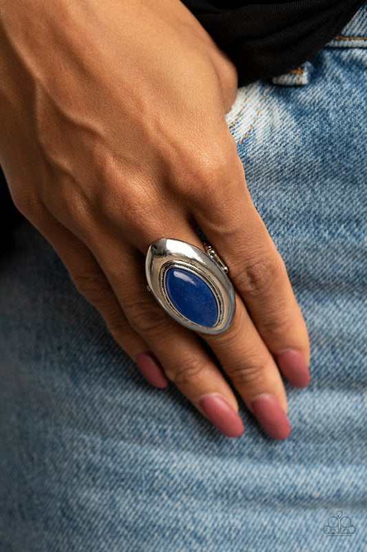 ​Sahara Seer - Blue - Paparazzi Ring Image