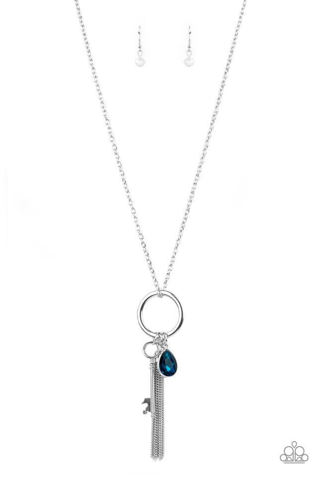 Unlock Your Sparkle - Blue - Paparazzi Necklace Image